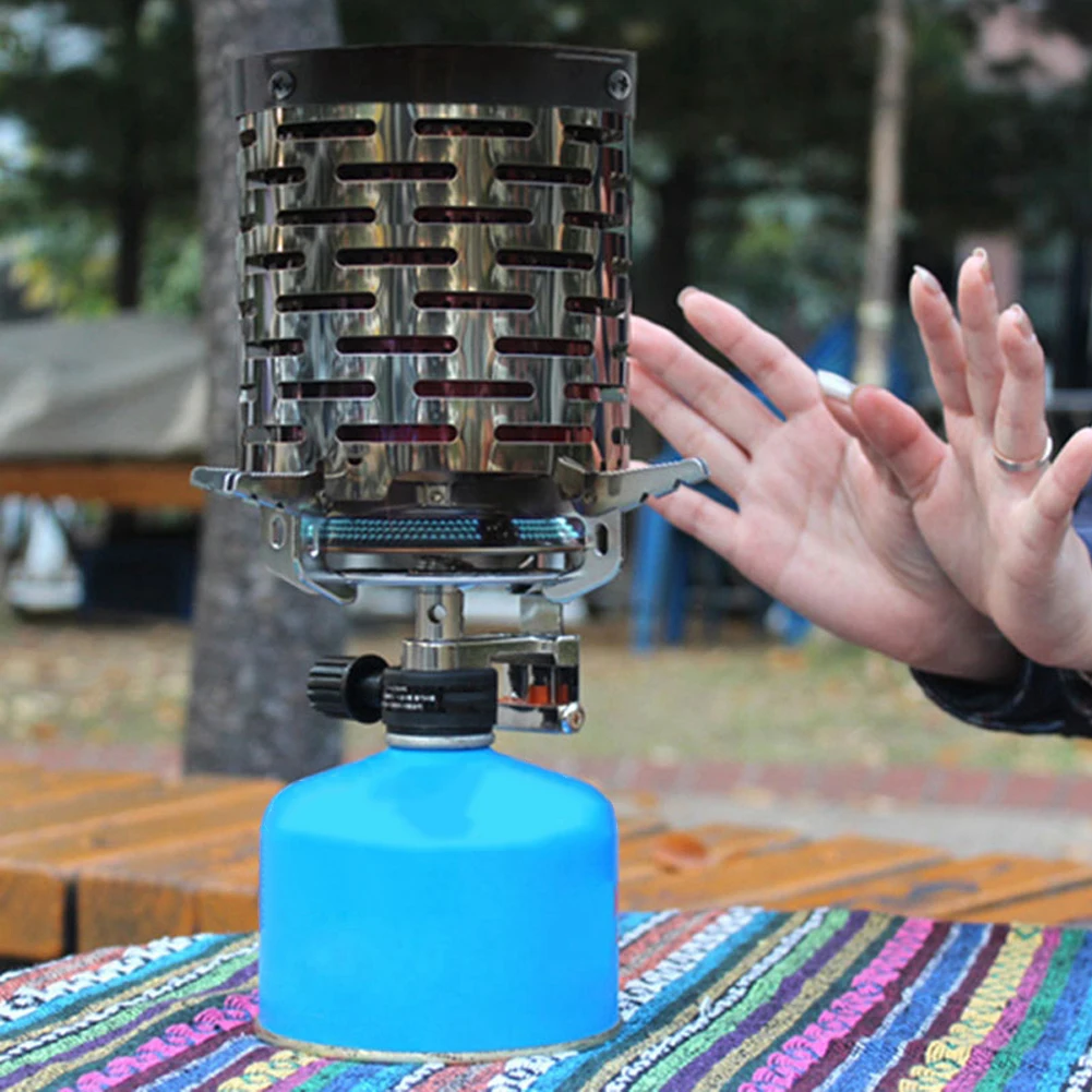 

Portable Outdoor Camping Gas Heater Warmer Stove Heating Cover Outdoor Camping Equipment Fishing Hunting Stainless Steel