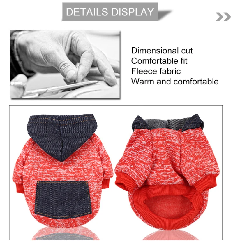 XS-XXL Pet Dog Hoodie Winter Pet Dog Clothes For Dogs Coat Jacket Cotton Ropa Perro French Bulldog Clothing For Dogs Pets Cloth