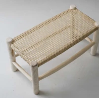 high quality china rattan solid wood stool living room dining room household shoe changing bench furniture