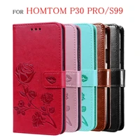 for homtom s99 case funda luxury flip pu leather wallet card cover for homtom p30 pro case mobile phone stand bag capas