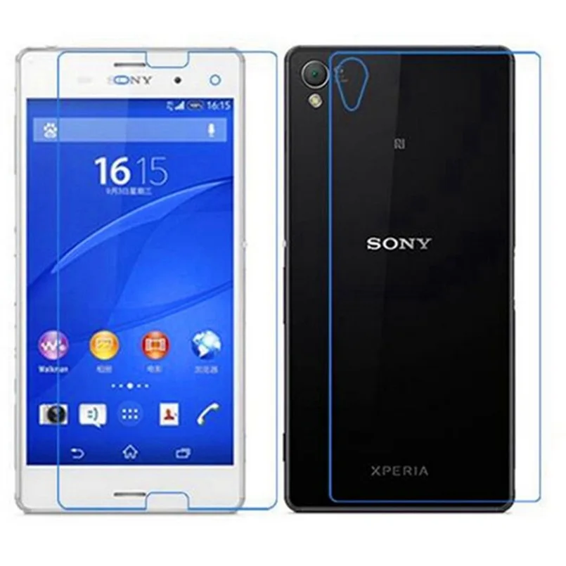9H 2.5D 1 переднее + заднее закаленное стекло для Sony Xperia Z3 Z5 Compact mini plus Premium Z4 Защитная
