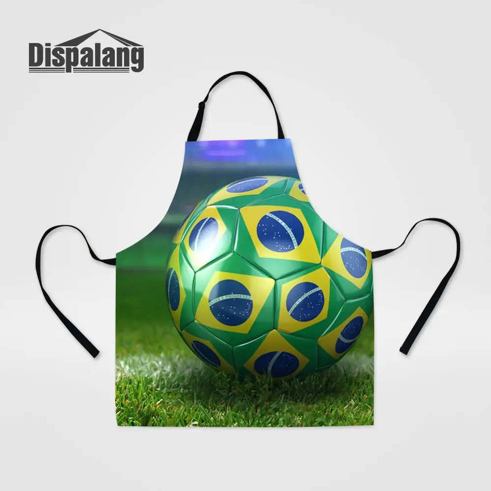 Модный фартук с принтом бразильского футбола водонепроницаемый для