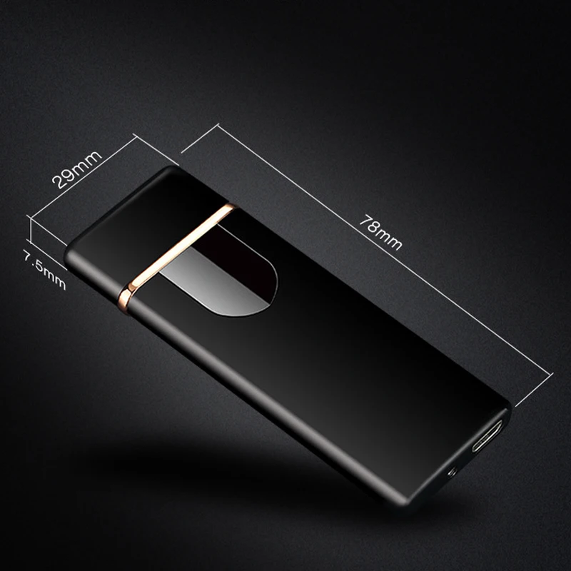 Ультратонкая USB Зажигалка для сигарет сенсорная Индукционная зарядка