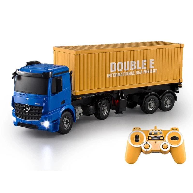 

1:20 Double E 564-003 Rc Truck Trailer 2.4G Remote Control Engineering Vehicle Mercedes-Benz Arocs Container Truck Toys for Boys