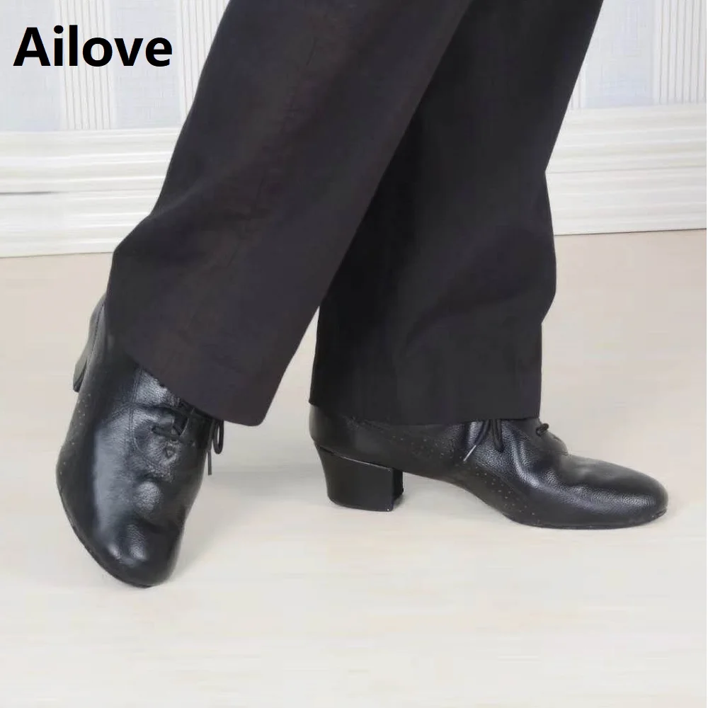 Кожаные танцевальные туфли для бальных танцев танго сальсы с мягкой подошвой из