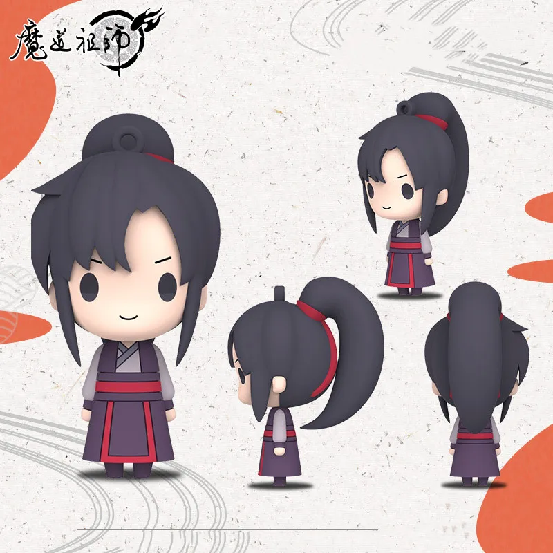 

Magic Dao Zushi Doll Key Ring Animation Peripheral Chen Qingling Key Chain Wei Wuxian soft Rubber Doll Key Chains Bag Pendant