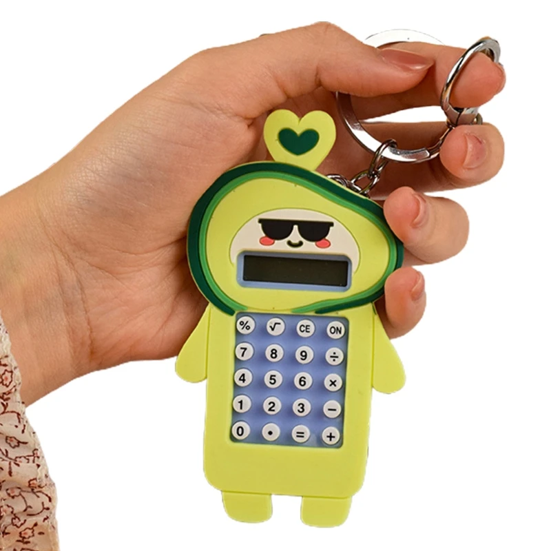 

50LD Mini Calculator Cute Fruit Keychain Bag Decoration Pendant Car Key Ring Jewelry