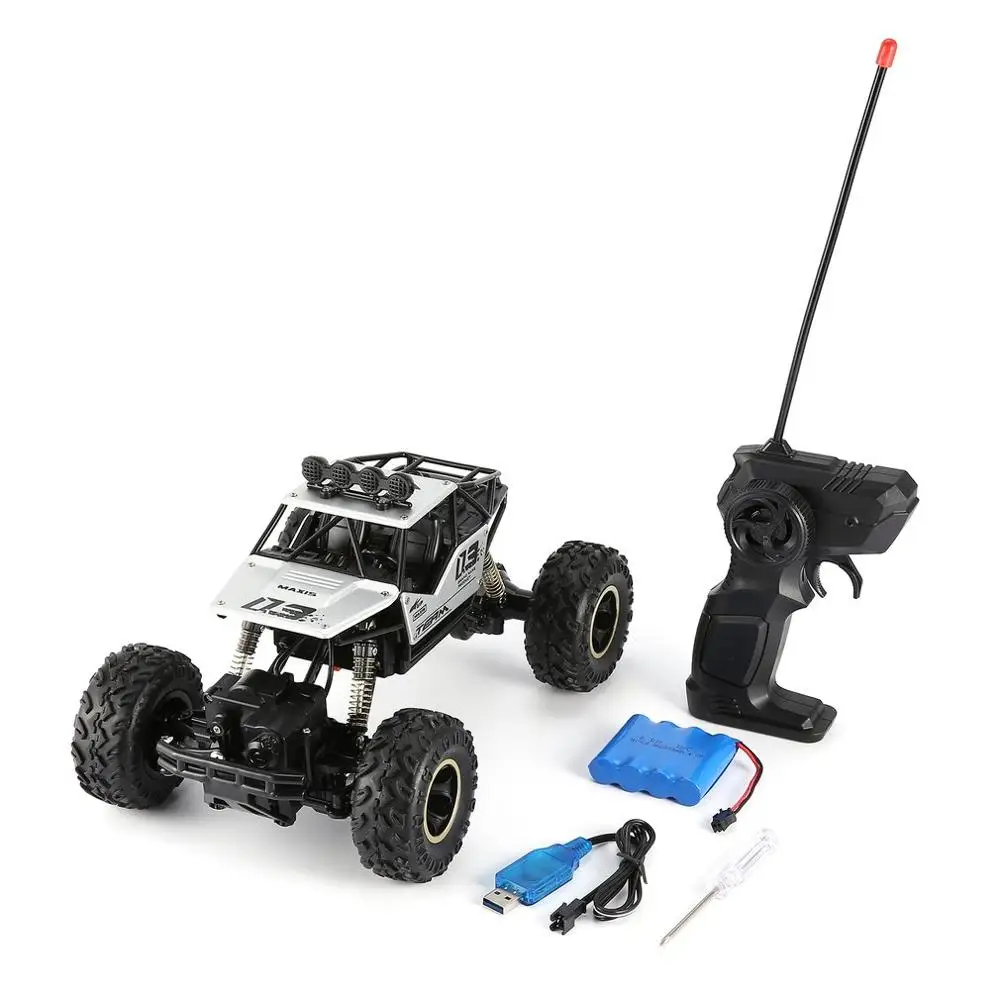 1/16 2,4 GHz сплав корпус Rock Crawler 4WD двойные двигатели внедорожный Радиоуправляемый автомобиль пульт дистанционного управления багги Bigfoot скалолазание автомобиль игрушки