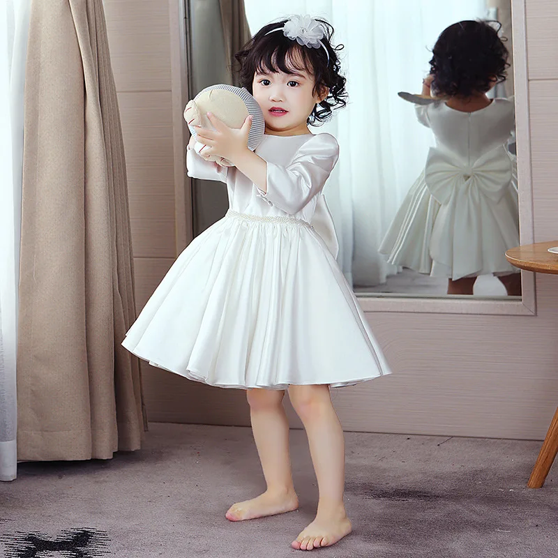 

2021 White Newborn Dress Baptism Ball Gown First Birthday Dress For Baby Girl Princess Dress Party And Wedding Dresses Formal