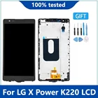 Оригинальный дисплей для LG X Power K220DS K220, ЖК-дисплей стандартной длины для LG K220, ЖК-дисплей с рамкой