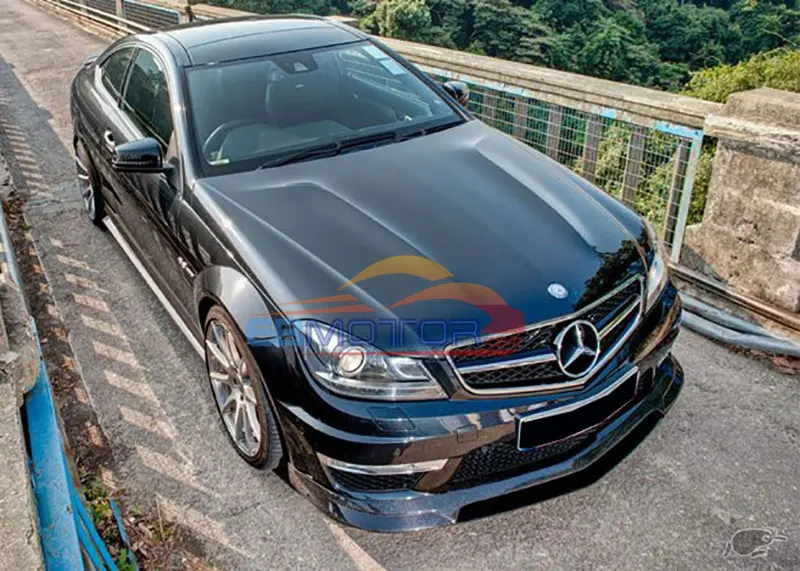Настоящее углеродное волокно Rev передний спойлер для Mercedes Benz W204 C63 AMG 11-13 M147