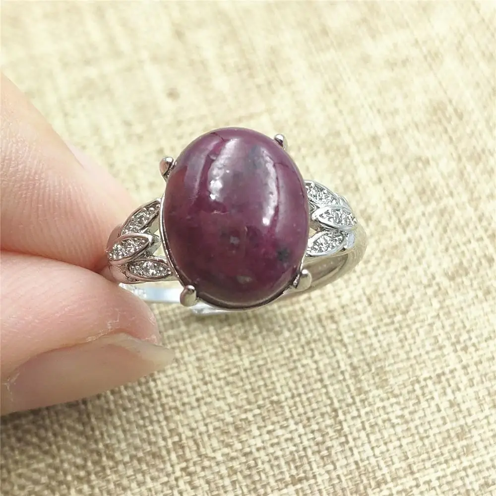 12x10 мм натуральный рубин красный драгоценный камень круглый регулируемый кольцо