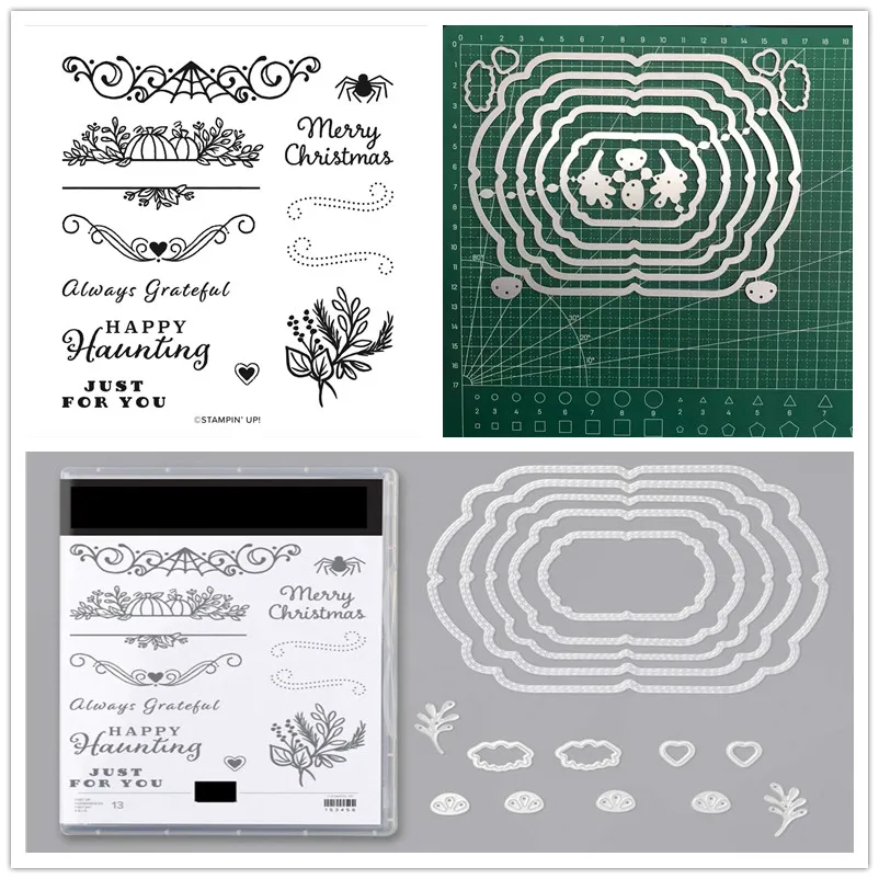 

CELEBRATE New Stamps and Die 2021 Metal Die Cutters for Scrapbooking Stamping Cutting Templates New Christmas Stencils for Decor