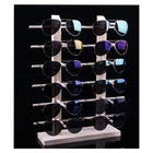 Деревянная витрина для солнцезащитных очков, многоуровневая подставка для демонстрации очков, держатель для ювелирных изделий для нескольких пар, витрина для очков, горячая распродажа