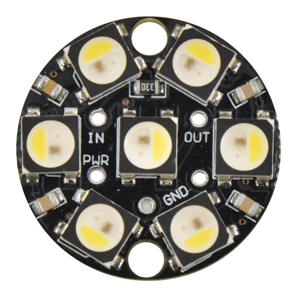 

7-битные круглые полноцветные кольцевые светодиоды SK6812 RGBW со встроенными драйверами, макетная плата, модуль панели лампы