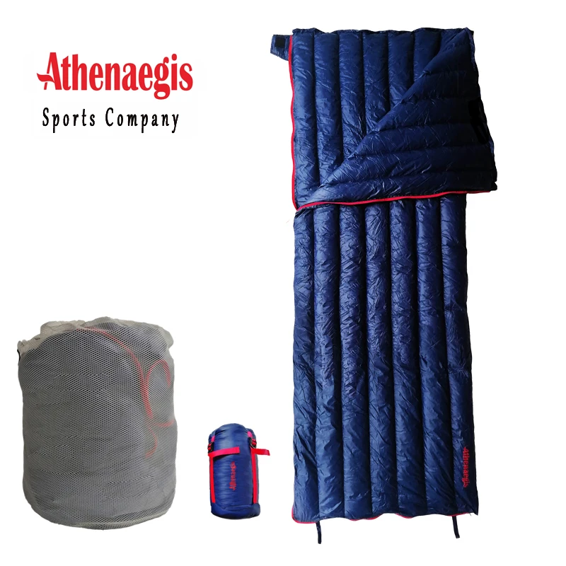 Athenaegis Envelope Ultralight White Gosse Down Filling Waterproof Camping Sleeping Bag Camping Quilt Outdoor Blanket