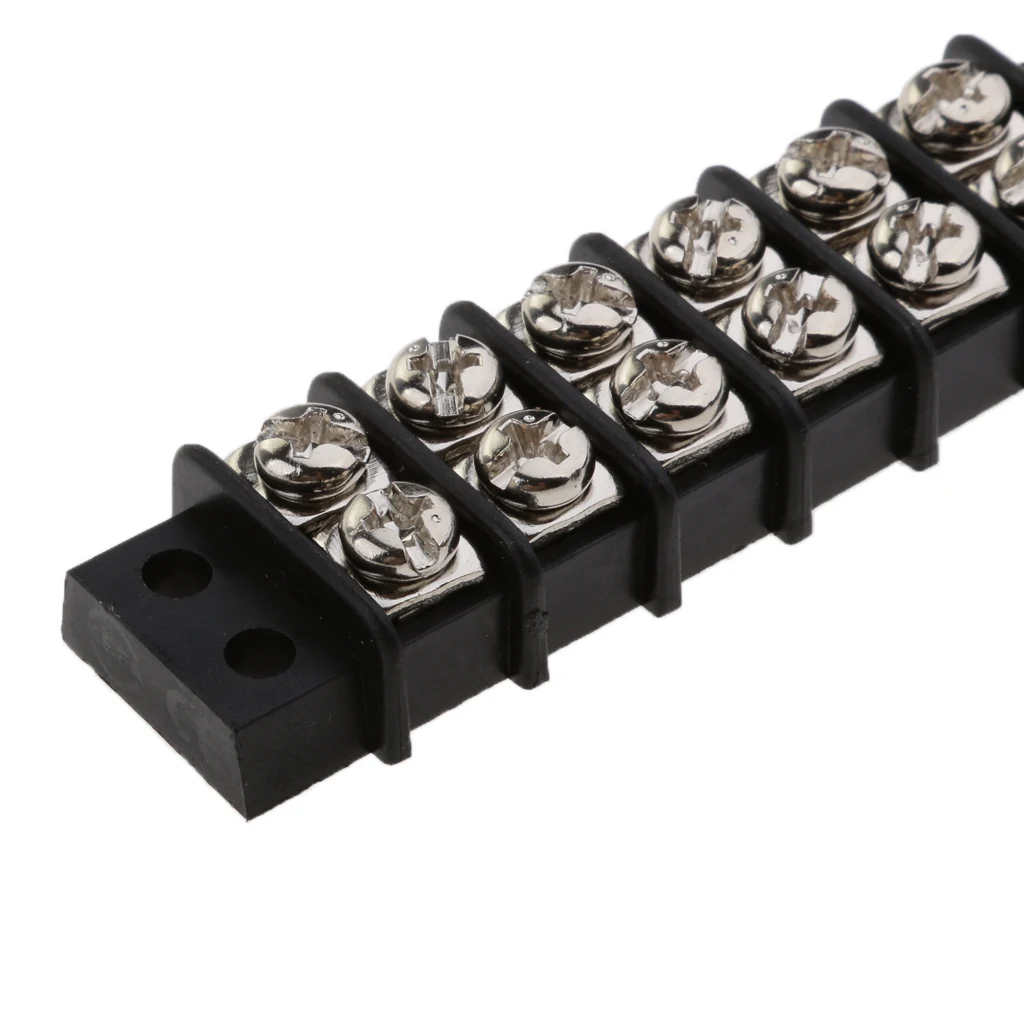 

Marine Boat 6 Way Screw to Screw Dual Row Barrier Terminal Block