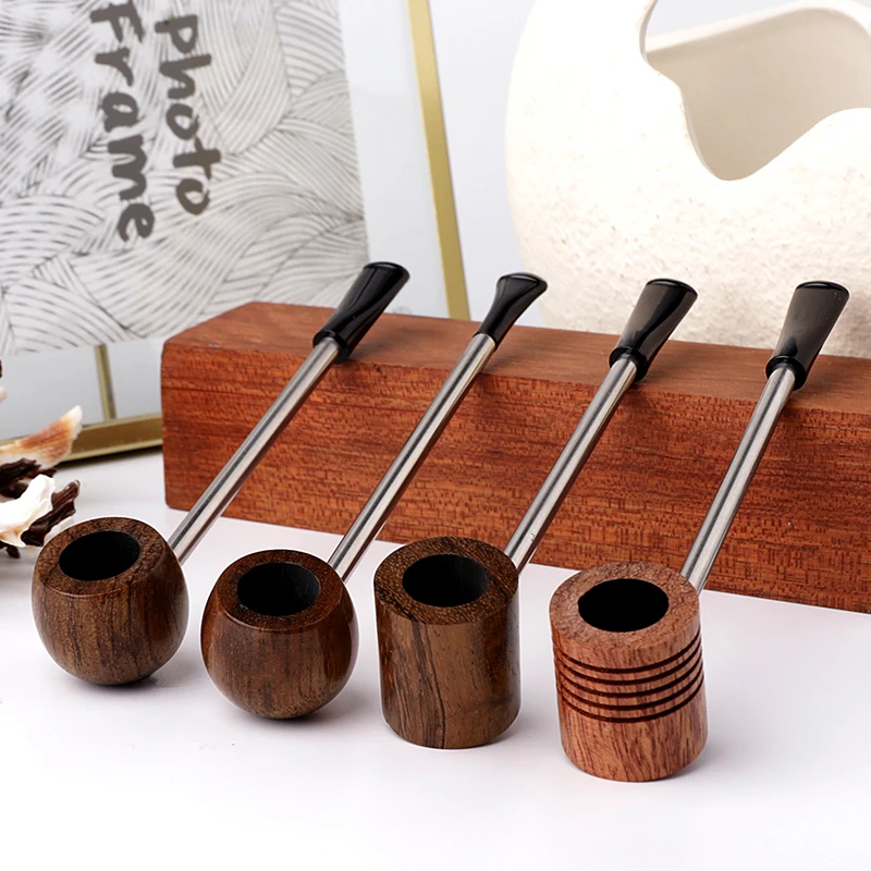 

RU-Rosewood Smoke Metal Smoking Pipes Wood Pipe Portable Smoking Pipes Herb Tobacco Pipes Smoking-pipe Popeye Pipe Sailor Pipes