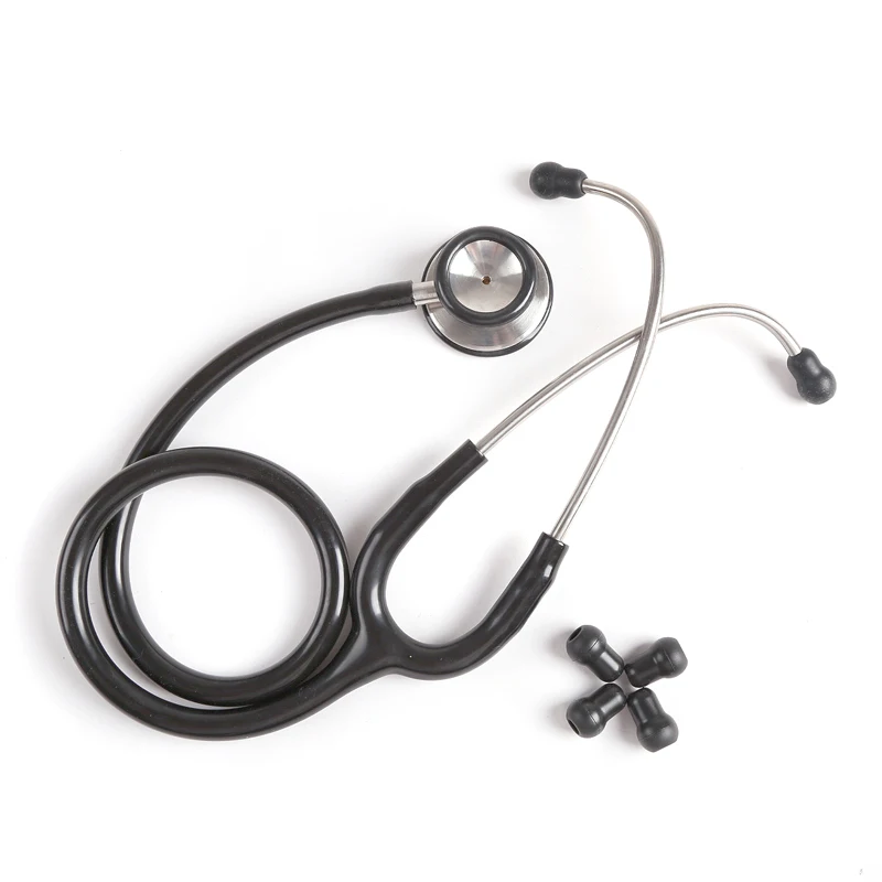 

Dual Head Adjustable Ear HookSteel Doctor Stethoscope Multifunctional Test Heart Medical Supplies and Equipment Doctor Nurse