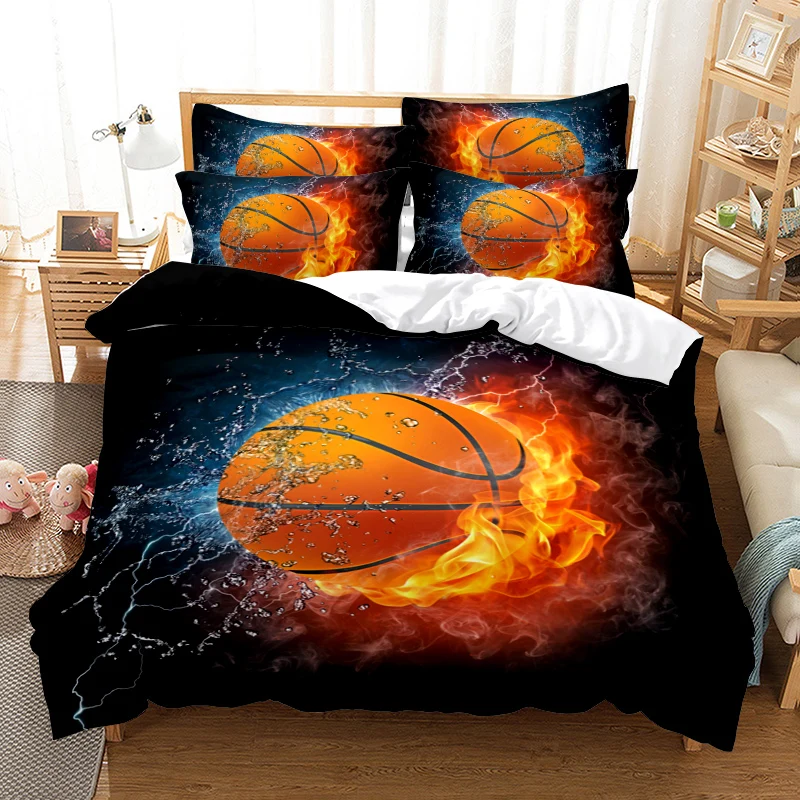 

Basketball Comforter Bedding Set Hot Sale 3D Print Cool Pictures Queen Twin Single Full Duvet Cover Set Pillowcase Home Luxury