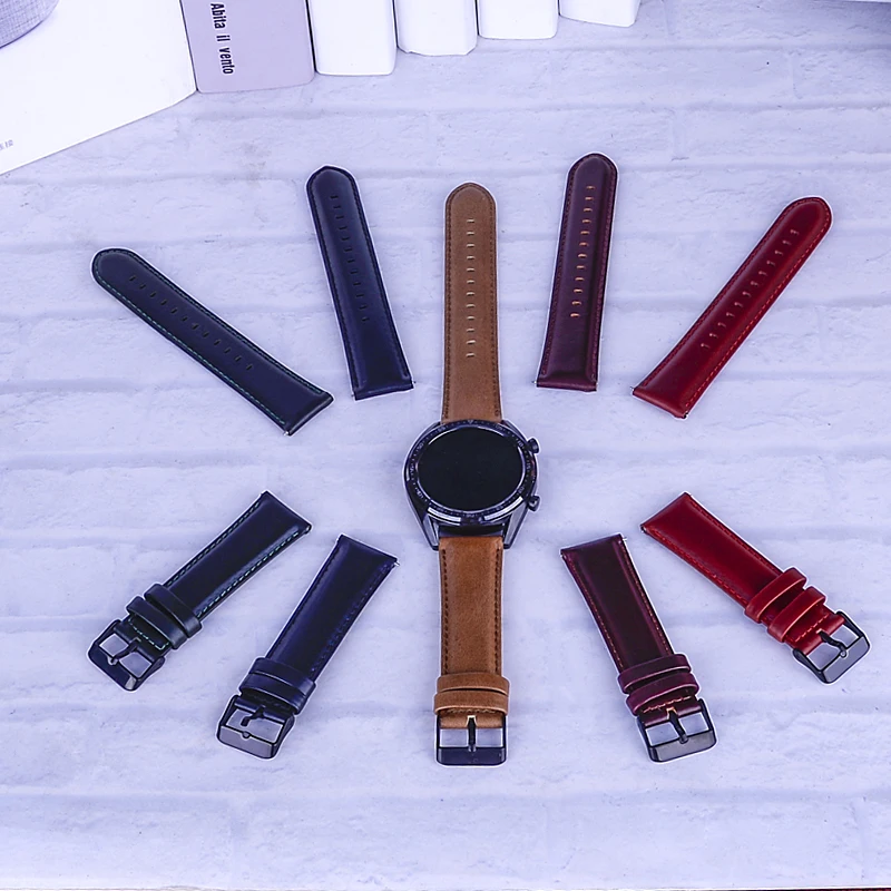 Кожаный ремешок для часов Crazy Horse 22 мм huawei Watch GT|Ремешки часов| |