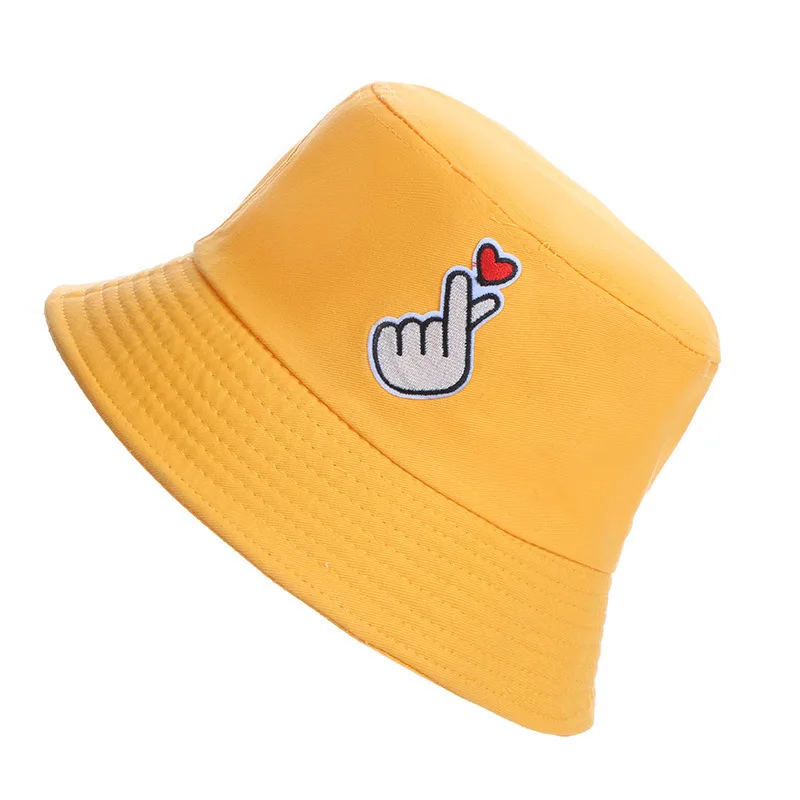 Рыбацкие шляпы для женщин и мужчин Солнцезащитная Панама Kpop любящее сердце
