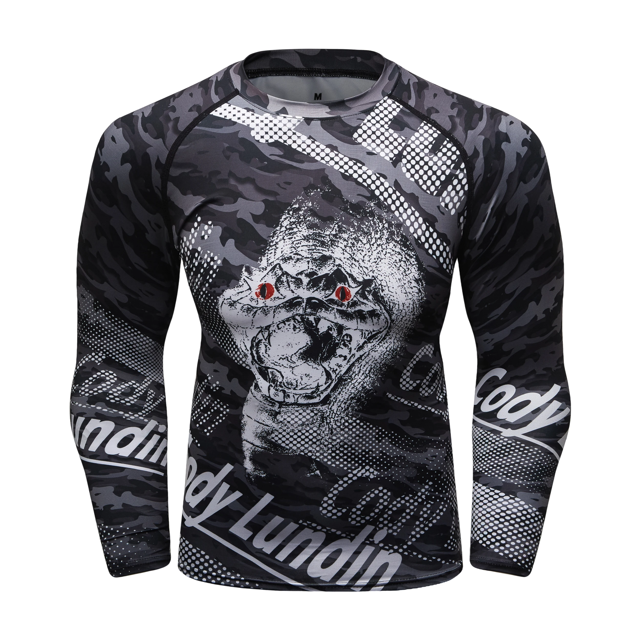 Оптовая продажа спортивная одежда мужские компрессионные рубашки с длинным