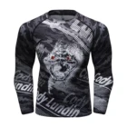 Оптовая продажа, спортивная одежда, мужские компрессионные рубашки с длинным рукавом и Сублимированным принтом