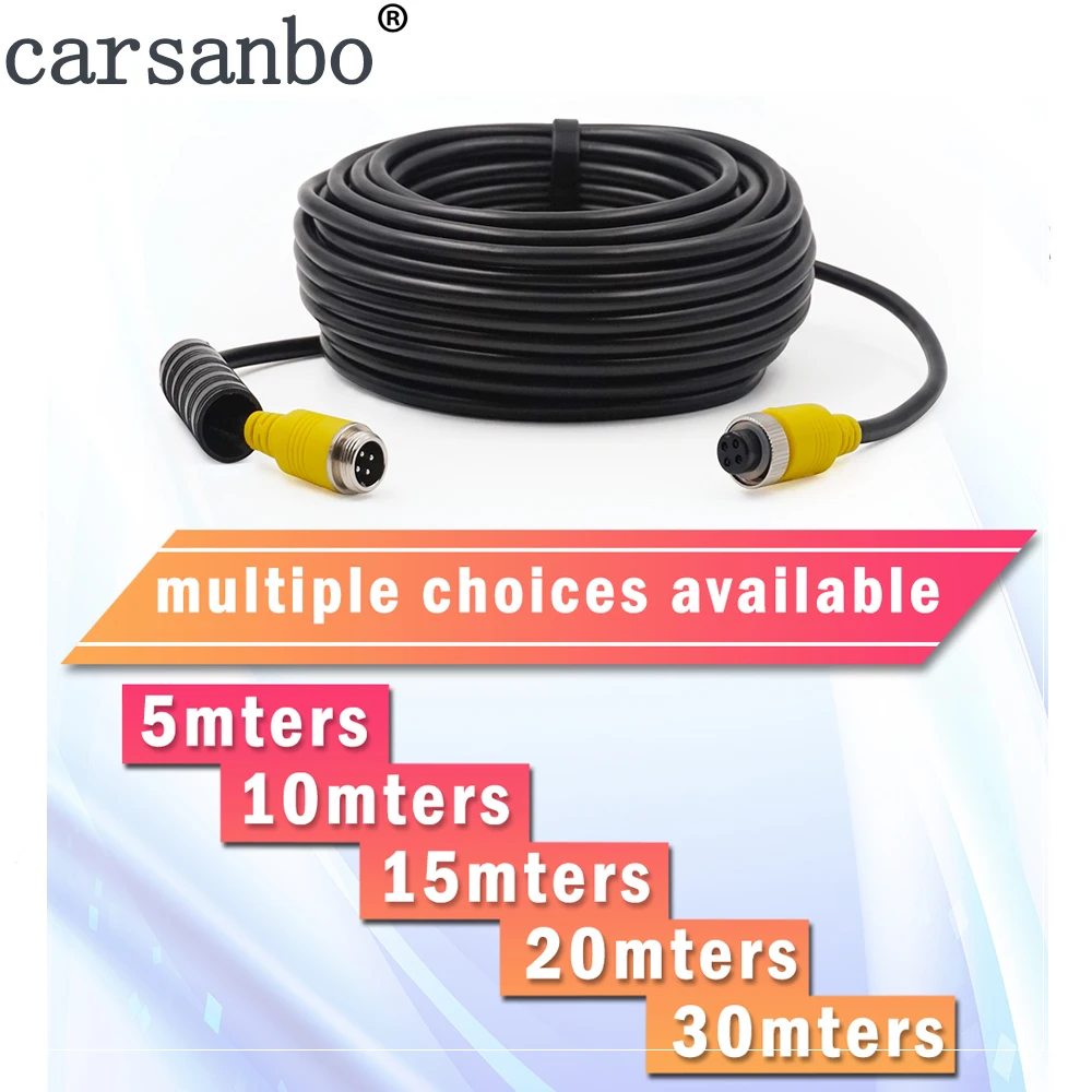 Кабель для видеовыхода Cansanbo 5 м/10 м/15 м/20 м/30 м 4 контактный разъем автомобильного