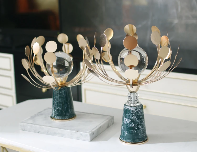 Аксессуары для украшения дома Зеленая Мраморная текстура керамическая