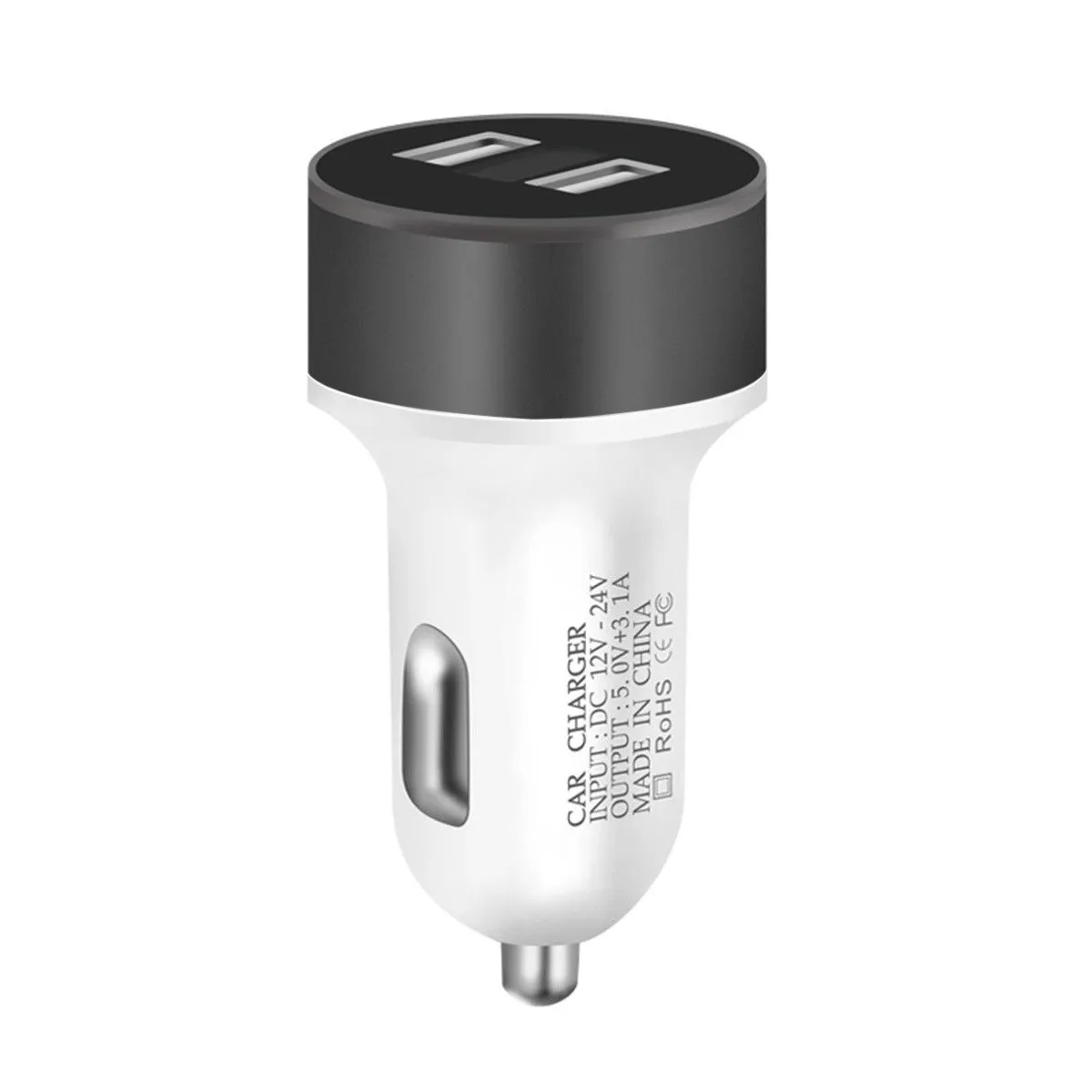 Автомобильное зарядное устройство с двумя USB портами 3 1 А со светодиодным