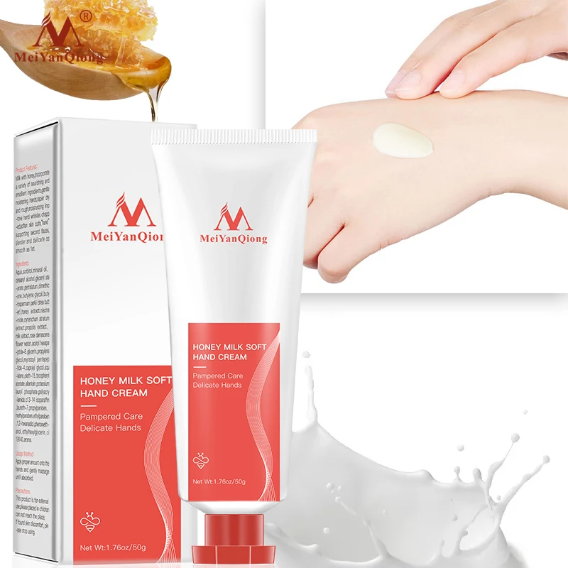 

Honey Milk Hand Cream Hyaluronic Acid Moisturizing Anti Chapping Soft Repair Anti-Wrinkle Anti-drying Whitening Hand Skin Care