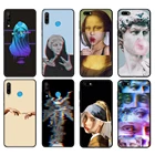 Черный чехол из ТПУ для Huawei Honor 20 Lite 10 10i 20S 30S 30, чехол для Honor 7A 7s 7C 5,7, чехол, альтернативный Дэвид, статуя Моны Лизы