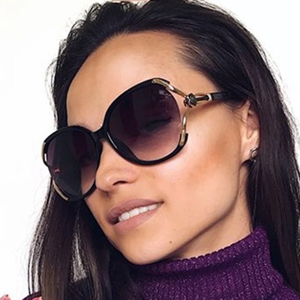 Женские солнцезащитные очки KAYSWELL брендовые дизайнерские с круглой оправой в