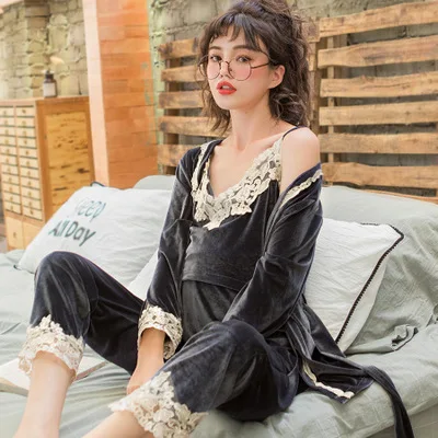 Взрывные модели весна и осень зима новый костюм для беременных богатый Золотой