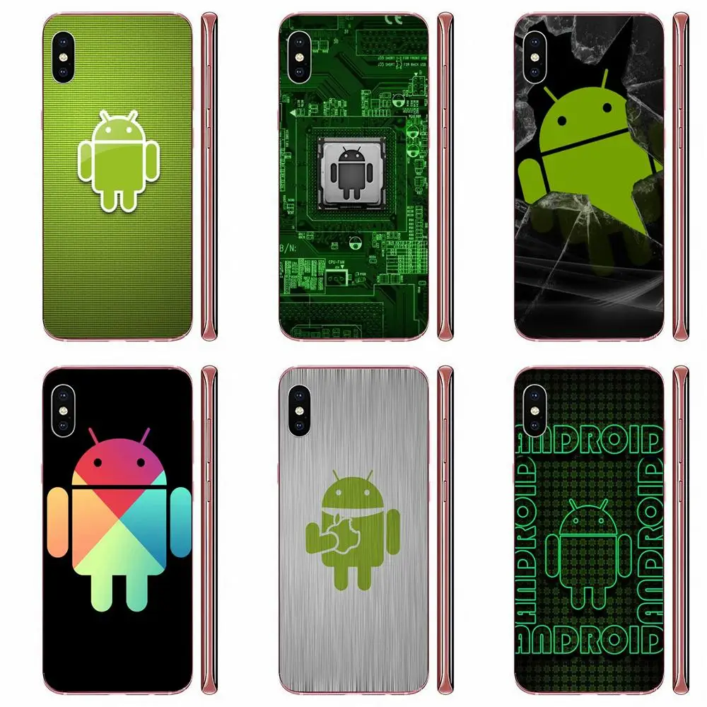 Чехлы для мобильных телефонов зеленый логотип робота на Android Huawei Honor 5C 5X 6A 6X 7 7A 7X 8 8A