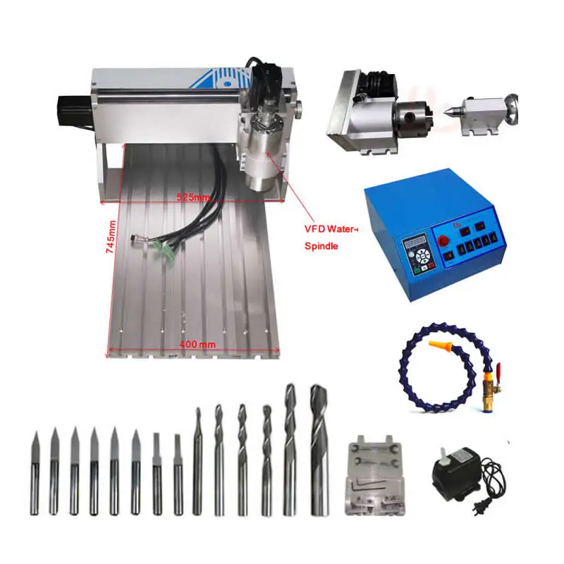 Гравировальный станок для резки металла cnc 6040 с 2200 Вт VFD шпиндель водяного