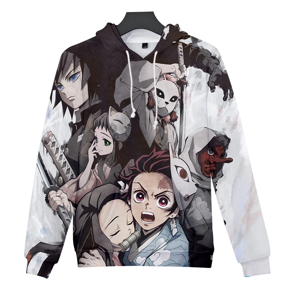 Толстовка унисекс с принтом рассекающий демонов Модный свитшот худи без Yaiba в