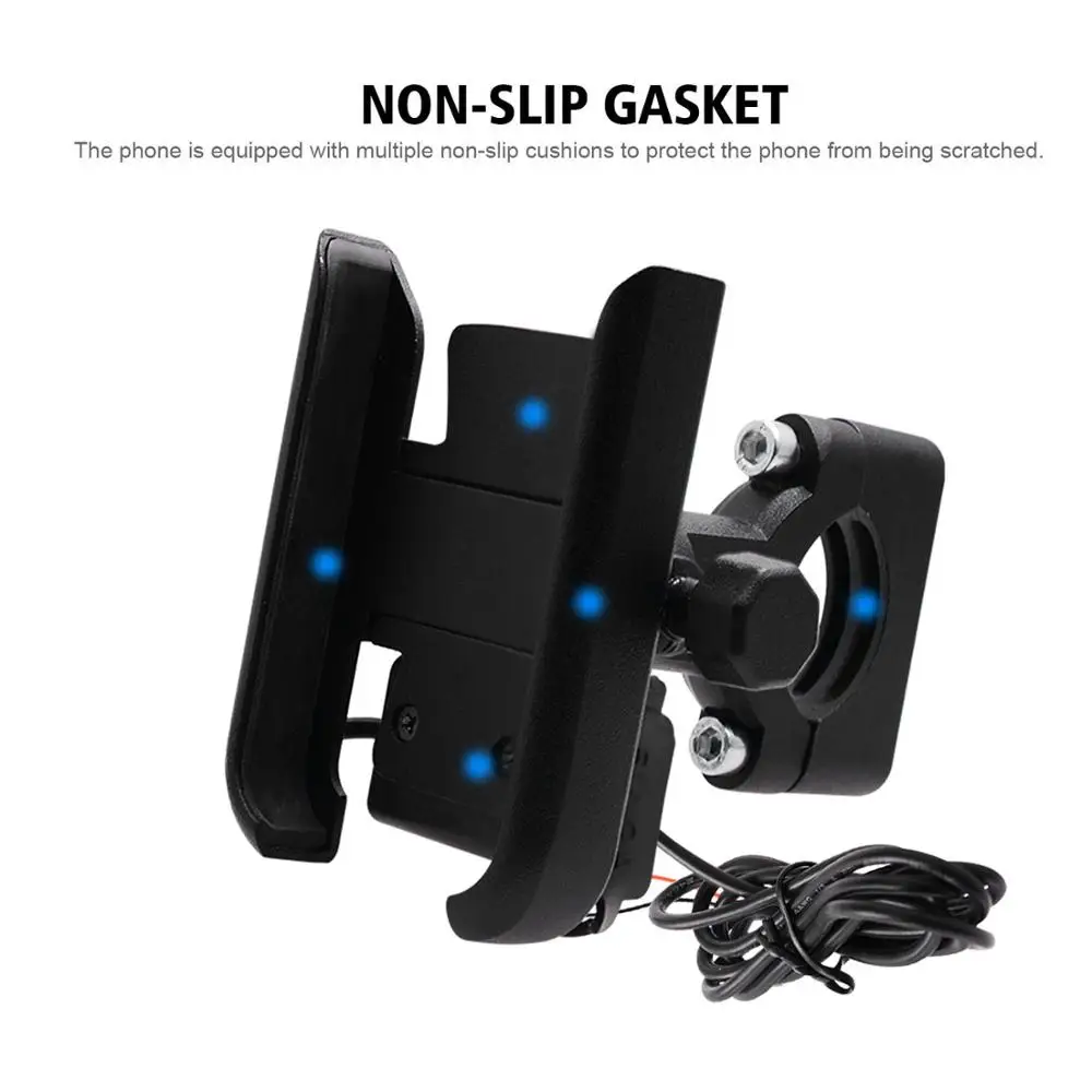 BuzzLee Phone Stand Holder With USB Charger Motorcycle Mobile Mount Bracket Handlebar Amount for iPhone X 11 | Мобильные телефоны и