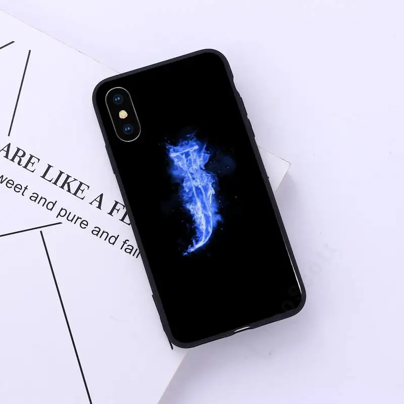 

fashion letters blue flame high quality Phone Case for iPhone 11 12 pro XS MAX 8 7 6 6S Plus X 5S SE 2020 XR