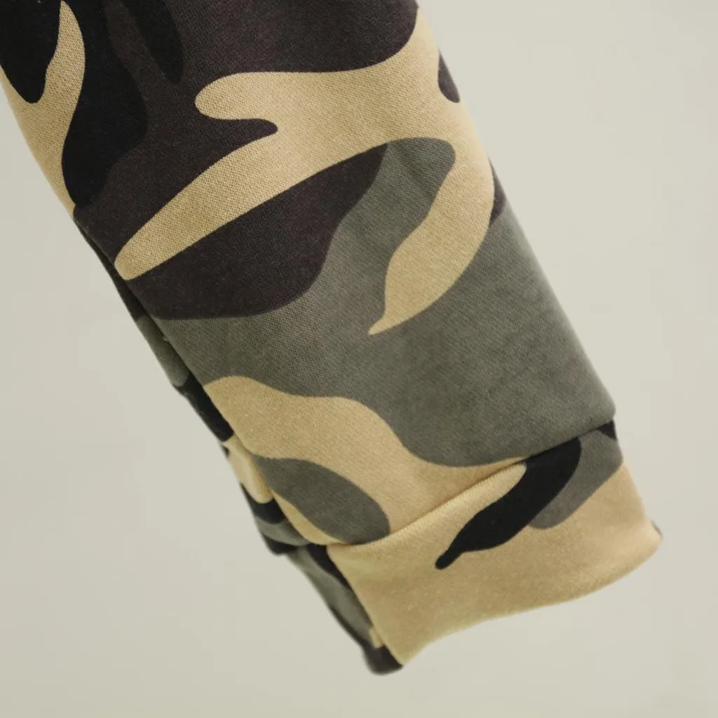 Женская Короткая Толстовка с длинным рукавом камуфляжный пуловер весна-осень |