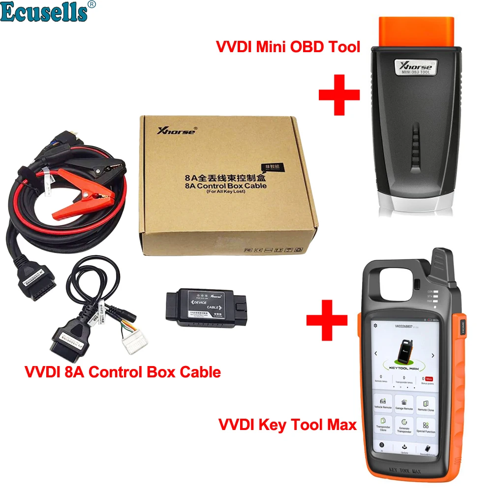 Xhorse VVDI Key Tool Max Remote и чип-генератор Plus MINI OBD 8A кабель Super Chip XT27 | Автомобили мотоциклы
