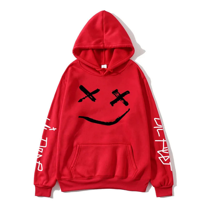 Брендовые осенне-зимние толстовки lil peep стильные мужские белые красные черные
