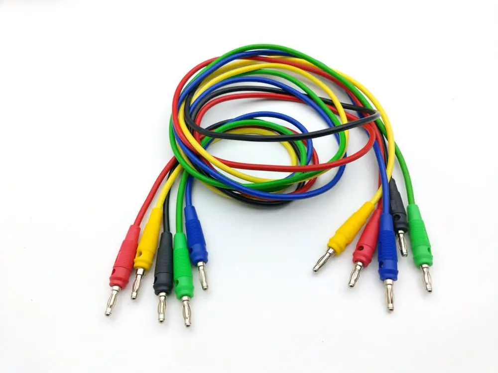 5 шт. Силиконовое напряжение 4 мм кабель со штекером типа банан для связывания
