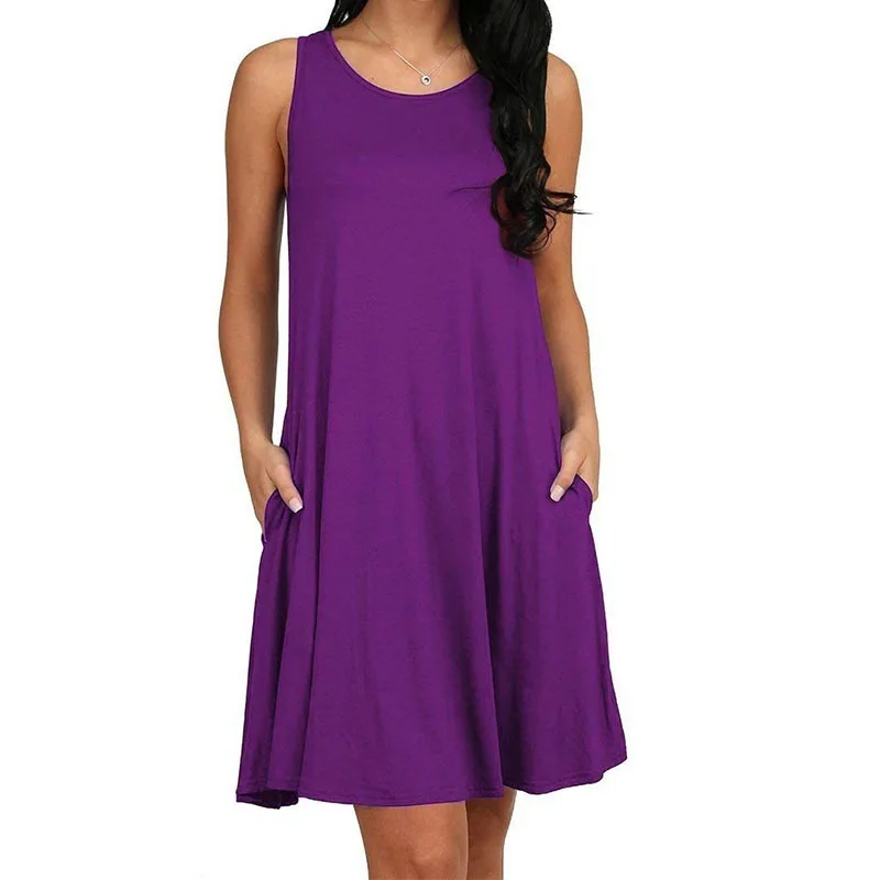 Большие размеры S 5XL горячая Распродажа женское платье повседневное пляжное летнее vestidos без рукавов жилет с