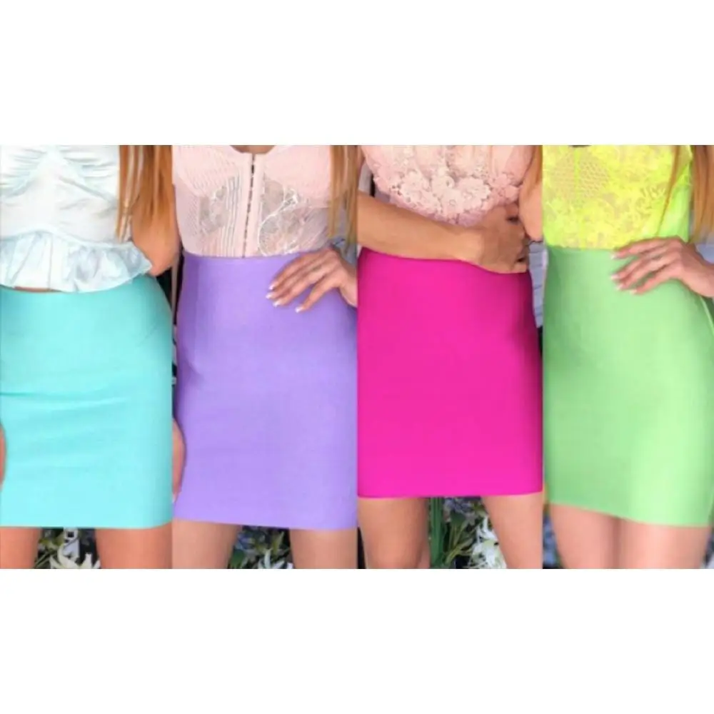 Высококачественная бандажная мини юбка красная черная сексуальная винтажная