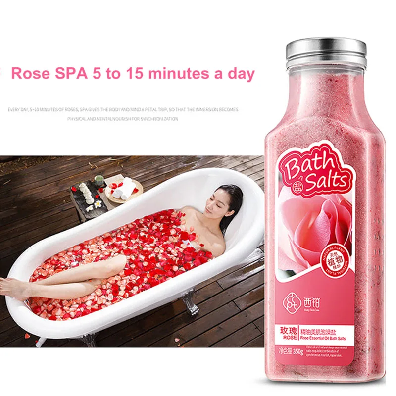 

350g Bathing bomb Floral scent fragrance Jasmine rose exfoliating body scrub petals bath salts whitening rose bath bomb