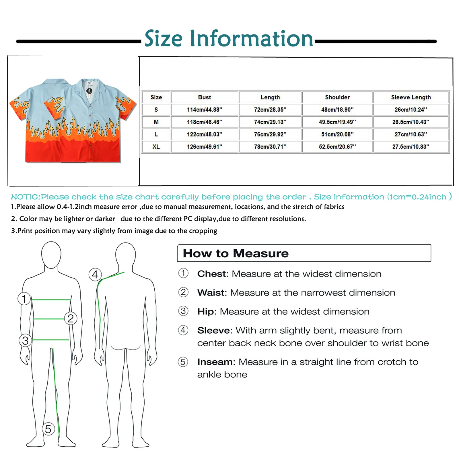 

Hawaiian Flower Shirt Red Flame Full Print Beach Cardigan Shirts Men Short Sleeve Shirts Summer Breathable Tops Male Clothes L3