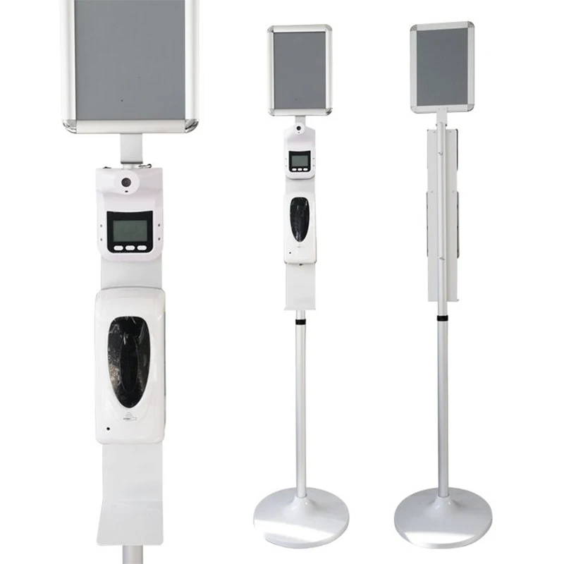 

Touchless Floor Stand Smart Sensor Automatic Soap Dispenser With Temperature Alarm Measuring WITH INSTRUCTIONS For Public Place