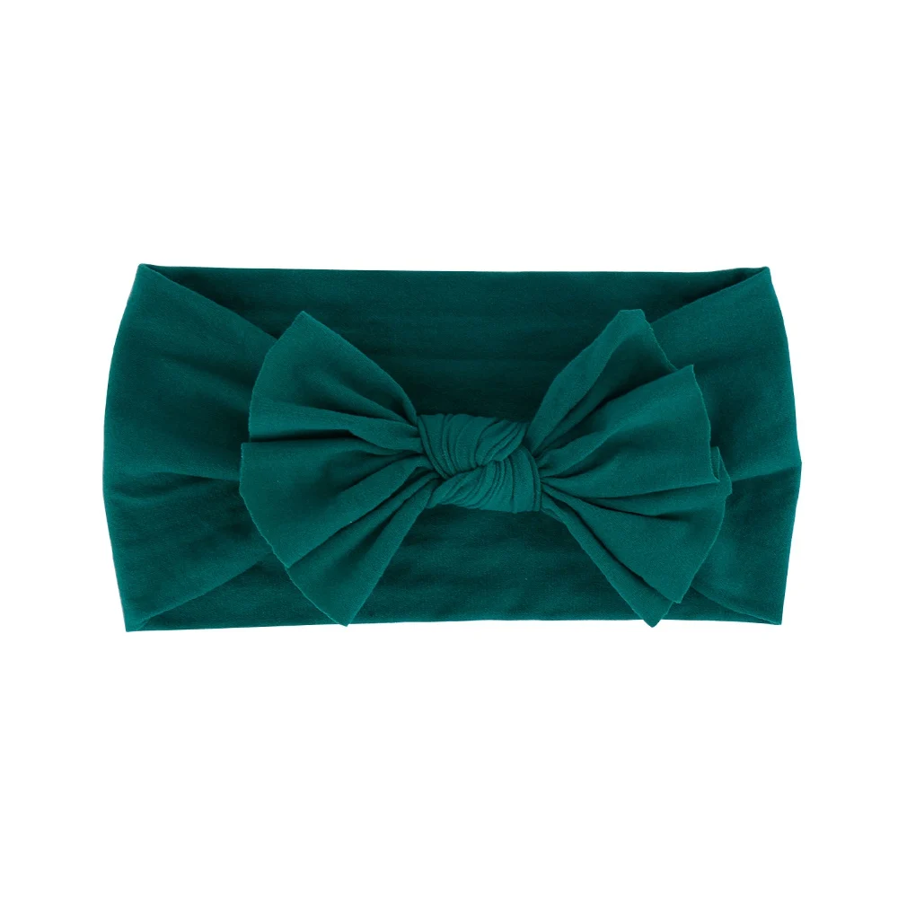 Dark Green От 0 до 3 лет, Милая-фиолетоваяюбка из нейлона для девочки с бантом и повязка на голову для малышей детей мягкой эластичной тюрбаны для девочек повязка на голову, аксессуары для волос - Цвет: Dark Green